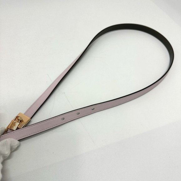 HERMES Cadena Lucky 15 PM reversible belt Vo Swift / Epsom pink/khaki - Picture 4 of 10